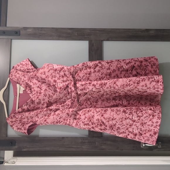 Gal Meets Glam Elle Dress in Pink Rose floral Size 20 - Picture 6 of 10